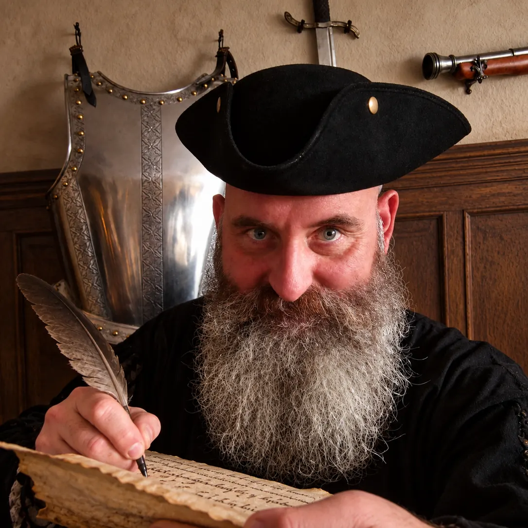 𝖆𝖜𝖆𝖓𝖔𝖝 als Schriftsteller mit Pergament und Federkiel